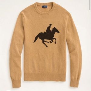 Brooks Brothers Horse Intarsia Crewneck Sweater Size Large